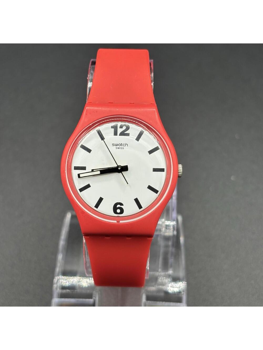 Swatch Maxi Red Pass Swiss Watch MGR162